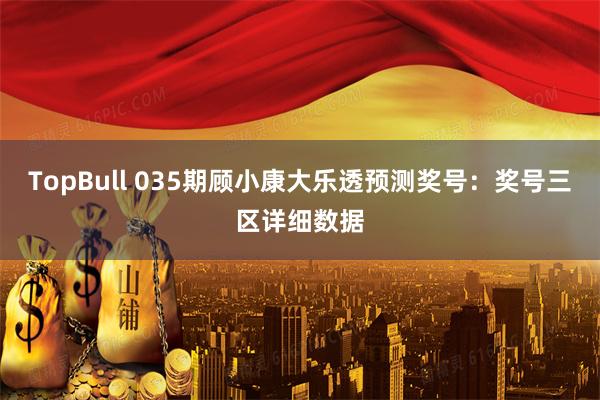 TopBull 035期顾小康大乐透预测奖号：奖号三区详细数据